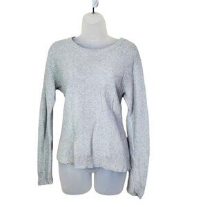 MADEWELL Womens Sweater SZ‎ S Province Cross Back Pullover Gray Long Sleeve